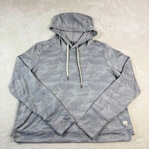 Vuori Halo Performance Womens Hoodie Gray Camo Medium Lightweight Pullover